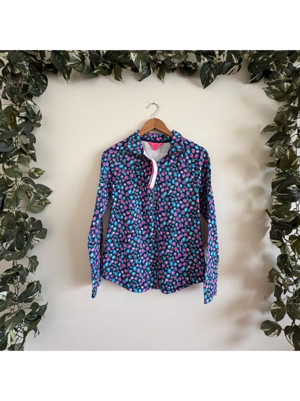Lilly Pulitzer UPF 50 Skipper Popover Pullover Jacket Seabreeze NWT Size XS